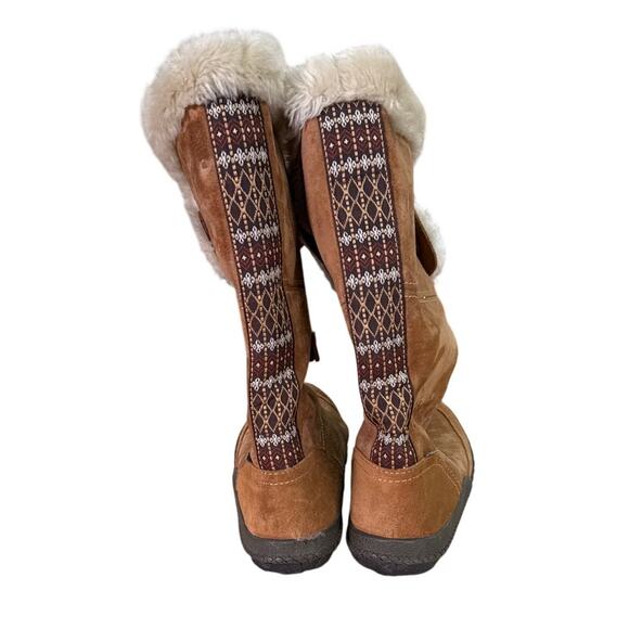 Cushe Cabin Fever Waterproof Boots Womens Tan Suede Faux Fur Lined Size 8 - Picture 3 of 6